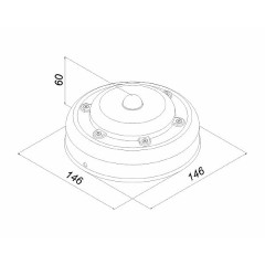Светодиодный светильник с датчиком движения круглый антивандальный Таблетка 10 Вт IP65 6000К диам. 146x146x60