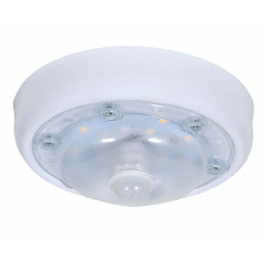 Светодиодный светильник с датчиком движения круглый антивандальный Таблетка 8 Вт IP65 3000К диам. 146x146x60