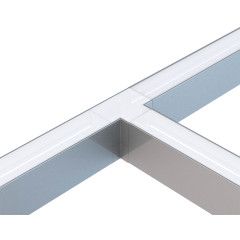 Т-образный алюминиевый соединитель профиля 7050 серый