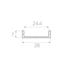 Алюминиевый профиль 4L-2807-S ANOD