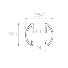 Алюминиевый профиль 4L-2823-R ANOD