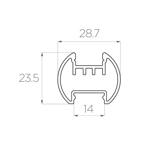 Алюминиевый профиль 4L-2823-R ANOD