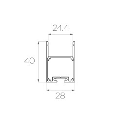 Алюминиевый профиль 4L-2840-S ANOD
