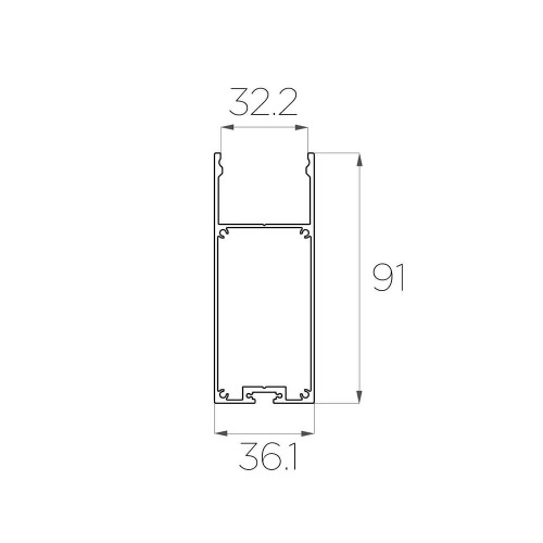 Алюминиевый профиль 4L-3590-S ANOD