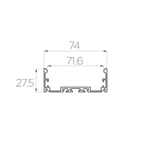 Алюминиевый профиль 4L-7427-S ANOD