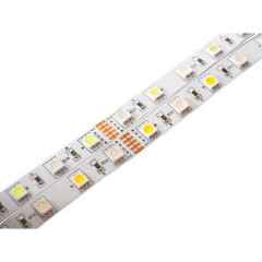 Светодиодная Микс лента двухрядная 20 мм QF Premium mix 5050 120 LED/м 28 Вт/м 24В (5050-120-24V-RGB+W ) IP20, 5м