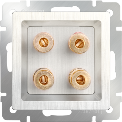 Акустическая розетка (перламутровый рифленый) WL13-AUDIOx4