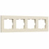 Рамка на 4 поста Slab (айвори матовый) W0042962