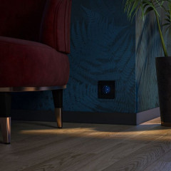 Розетка с подсветкой (черный) W1171408