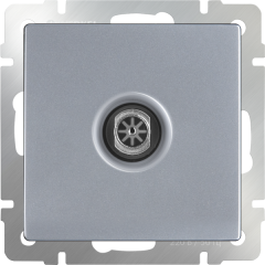 ТВ-розетка проходная  (серебряный) WL06-TV-2W