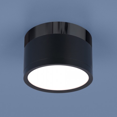 Накладной точечный светильник  DLR029 10W 4200K черный матовый/черный хром