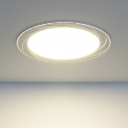 Встраиваемый потолочный светодиодный светильник Elektrostandard DLR004 12W 4200K WH белый