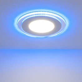 Встраиваемый потолочный светодиодный светильник Elektrostandard DLKR160 12W 4200K Blue
