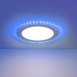 Встраиваемый потолочный светодиодный светильник Elektrostandard DLR024 18W 4200K Blue