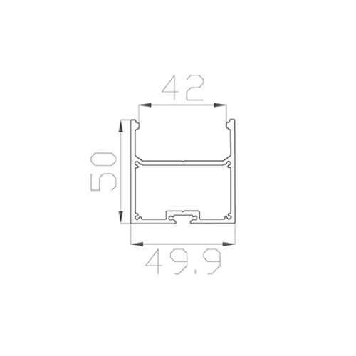 Профиль накладной алюминиевый LC-LP-5050-2 Anod