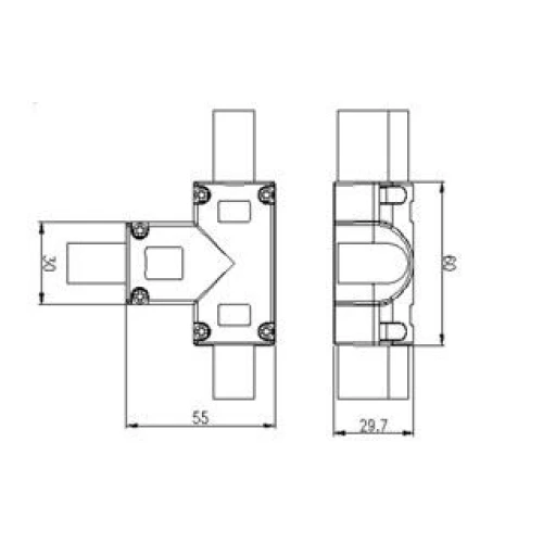 Соединитель тройной ARL-CLEAR-U15-2x90 (26x15mm) (Arlight, Металл)