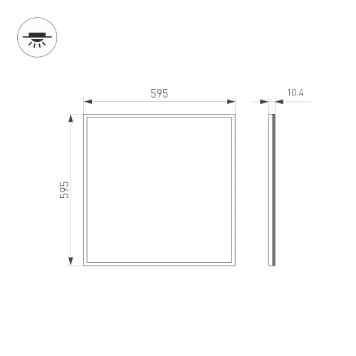 Панель IM-S600x600-40W White6000 (WH, 120 deg, 230V) (Arlight, IP40 Металл, 3 года)