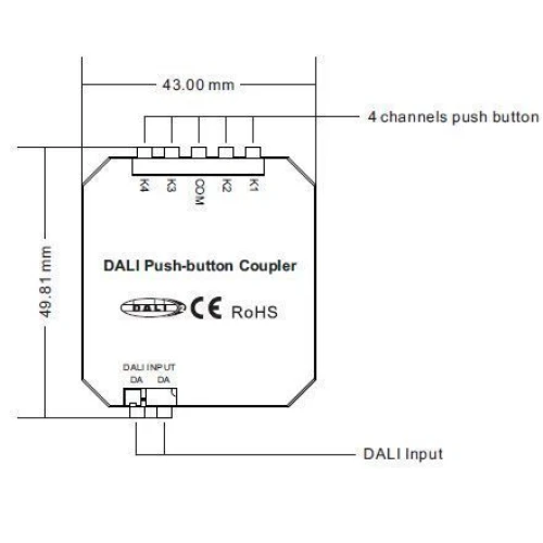 INTELLIGENT ARLIGHT Конвертер DALI-309-4-D2-IN (DALI-BUS, Free purpose) (IARL, Пластик)