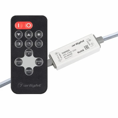Диммер ARL-FINE-DIM Black (5-24V, 1x5A, RF ПДУ 11кн) (Arlight, IP20 Пластик, 1 год)