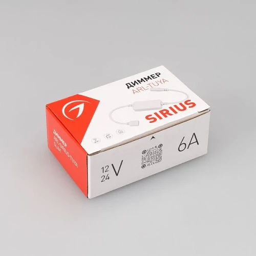 Диммер ARL-SIRIUS-TUYA-RGBW-SUF Slim (12-24V, 4x1.5A, 2.4G) (Arlight, IP20 Пластик, 3 года)