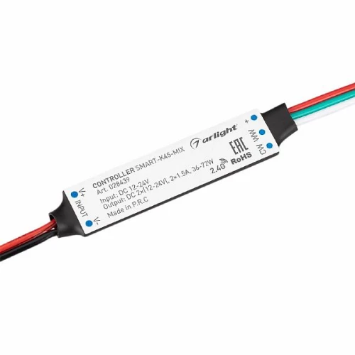 Контроллер SMART-K45-MIX (12-24V, 2x1.5A, 2.4G) (Arlight, IP20 Пластик, 5 лет)