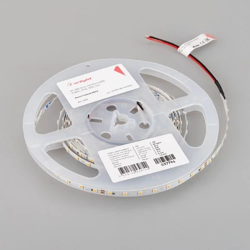 Светодиодная Лента RT-A80-5mm 24V Warm3000 (5 W/m, IP20, 2835, 5m) (Arlight, Открытый)