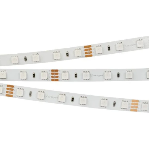 Светодиодная Лента RT-B60-10mm 24V RGB (14.4 W/m, IP20, 5060, 50m) (Arlight, Открытый)