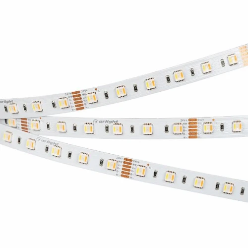 Светодиодная Лента RT-B60-12mm 24V RGBW-MIX-5-in-1 (20 W/m, IP20, 5060, 5m) (Arlight, Открытый)
