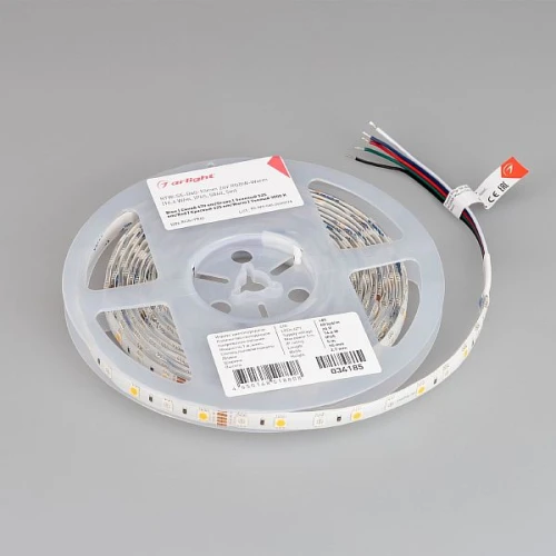 Светодиодная Лента RTW-SE-B60-10mm 24V RGBW-Warm (14.4 W/m, IP65, 5060, 5m) (Arlight, Открытый)