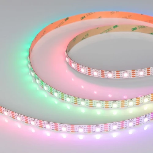 Светодиодная Лента SPI-B60-10mm 5V RGB-PX1-BPT (12 W/m, IP20, 5060, 5m) (Arlight, бегущий огонь)