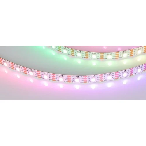Светодиодная Лента SPI-B60-10mm 5V RGB-PX1-BPT (12 W/m, IP20, 5060, 5m) (Arlight, бегущий огонь)