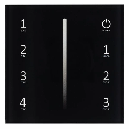 Панель Sens SMART-P17-DIM Black (230V, 4 зоны, 2.4G) (Arlight, IP20 Пластик, 5 лет)