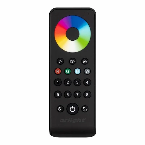 Пульт SMART-R43-RGBW Black (8 зон, 2.4G) (Arlight, IP20 Пластик, 5 лет)