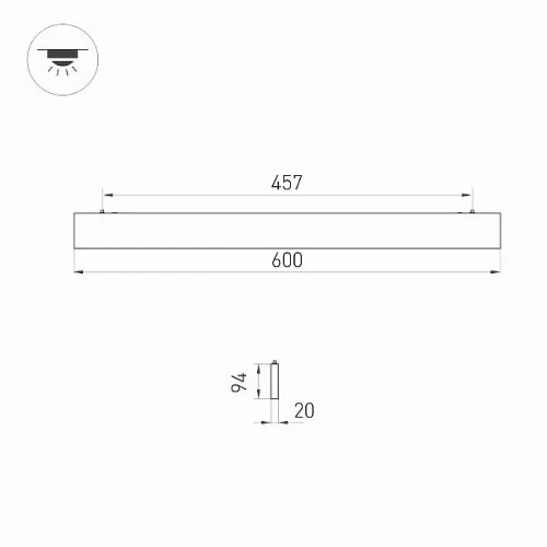 Светильник ALT-LINEAIR-FLAT-UPDOWN-DIM-S2094-600-25W Day4000 (BK, 100 deg, 230V) (Arlight, IP20 Металл, 3 года)