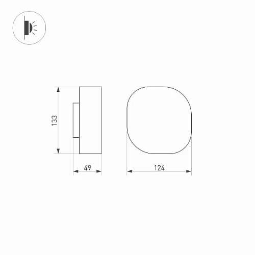 Светильник LGD-SWAMP-WALL-7W Warm3000 (GR, 93 deg, 230V) (Arlight, IP65 Металл, 3 года)