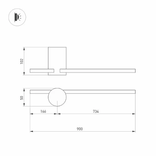Светильник SP-VINCI-S900x55-10W Warm3000 (BK, 110 deg, 230V) (Arlight, IP20 Металл, 3 года)
