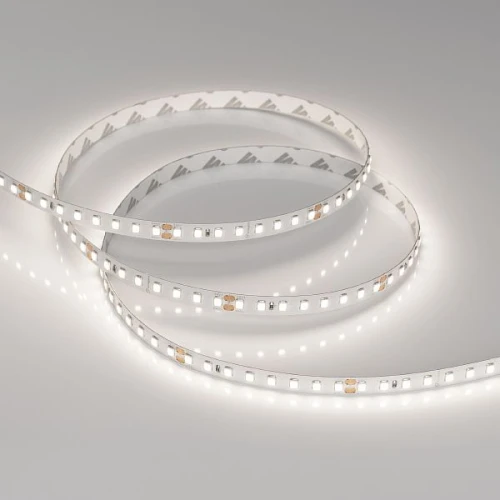 Светодиодная Лента RT-A128-8mm 24V Day5000 (9.6 W/m, IP20, 2835, 5m) (Arlight, высок.эфф.150 лм/Вт)