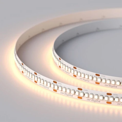 Светодиодная Лента RT-A240-10mm 24V Warm2700 (19.2W/m, IP20, 3528, 5m) (Arlight, 19.2 Вт/м, IP20)