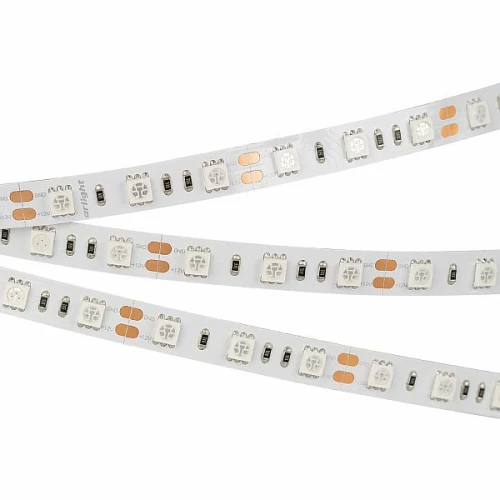 Светодиодная Лента RT-B60-10mm 12V Yellow (14.4 W/m, IP20, 5060, 5m) (Arlight, Открытый)
