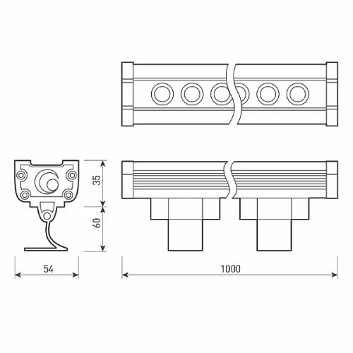 Светодиодный прожектор AR-LINE-1000L-36W-220V Day (Grey, 30 deg) (Arlight, IP65 Металл, 3 года)