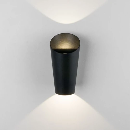 Уличный настенный светодиодный светильник Tronc IP54 1539 TECHNO LED черный