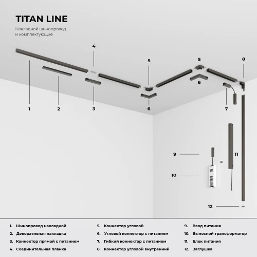 Titan Line Трековый светильник 20W 3000K титан 85529/01