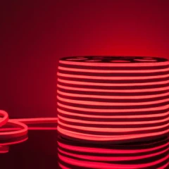 Светодиодный гибкий неон Гибкий неон 220V 9,6W 120Led 2835 IP67 односторонний красный, 50м