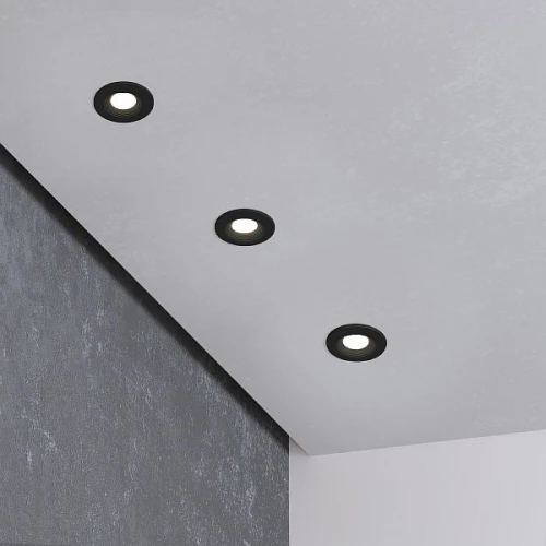 Встраиваемый светодиодный светильник LED 3W 3000K COB BK черный 9903 LED