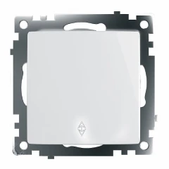 Переключатель 1-клавишный (механизм), STEKKER GLS10-7105-01, 250V, 10А, серия Катрин, белый , 39572