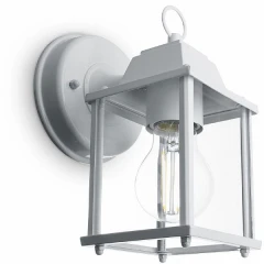 Светильник садово-парковый Feron PL200 на стенувниз  60W E27 230V, белый , 11877