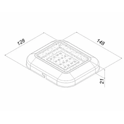 Светодиодный светильник Медуза 8 Вт IP20 3000К 148x128x21