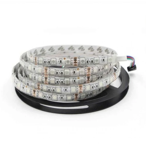 Светодиодная лента в прямоугольной ПВХ трубке QF Premium 5050 60 LED/м 14,4 Вт/м 24В RGB (5050-60-24V-RGB ) IP67, 5м
