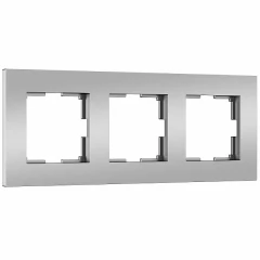 W0032965/ Рамка на 3 поста Slab (серебро матовый) W0032965