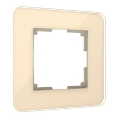 Рамка из стекла на 1 пост Elite айвори W0012443